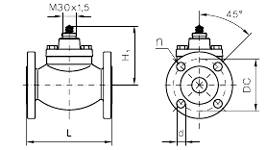 Чертеж Клапан регулирующий Danfoss VB2 Ду20 Kvs=6,3