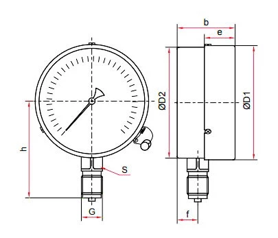 Чертеж манометра Росма ТМ-610Р.00