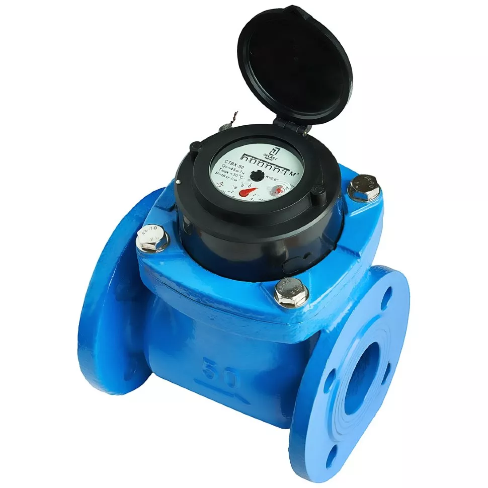 Счетчик холодной воды турбинный Декаст СТВХ-100 УК (300 мм) Ду100 Ру16 фланцевый, до 30°С, L=300 мм