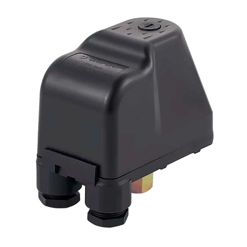 Реле давления Unipump РМ/5 Ду8 Ру5, присоединение - вращающаяся гайка G1/4″, диапазон настройки давления включения - 1...2.5бар, диапазон настройки давления выключения - 1.8...4.5бар, 220В/50Гц